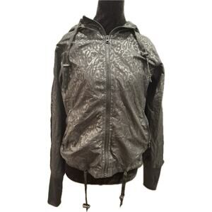 ZYIA Active Black Windbreaker Lightweight Water-Resistant Jacket - S